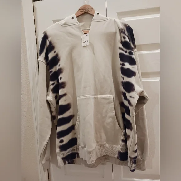 Free People Washed It's A Vibe Hoodie X-SMALL Sweatshirt Tie Dye - Picture 3 of 10